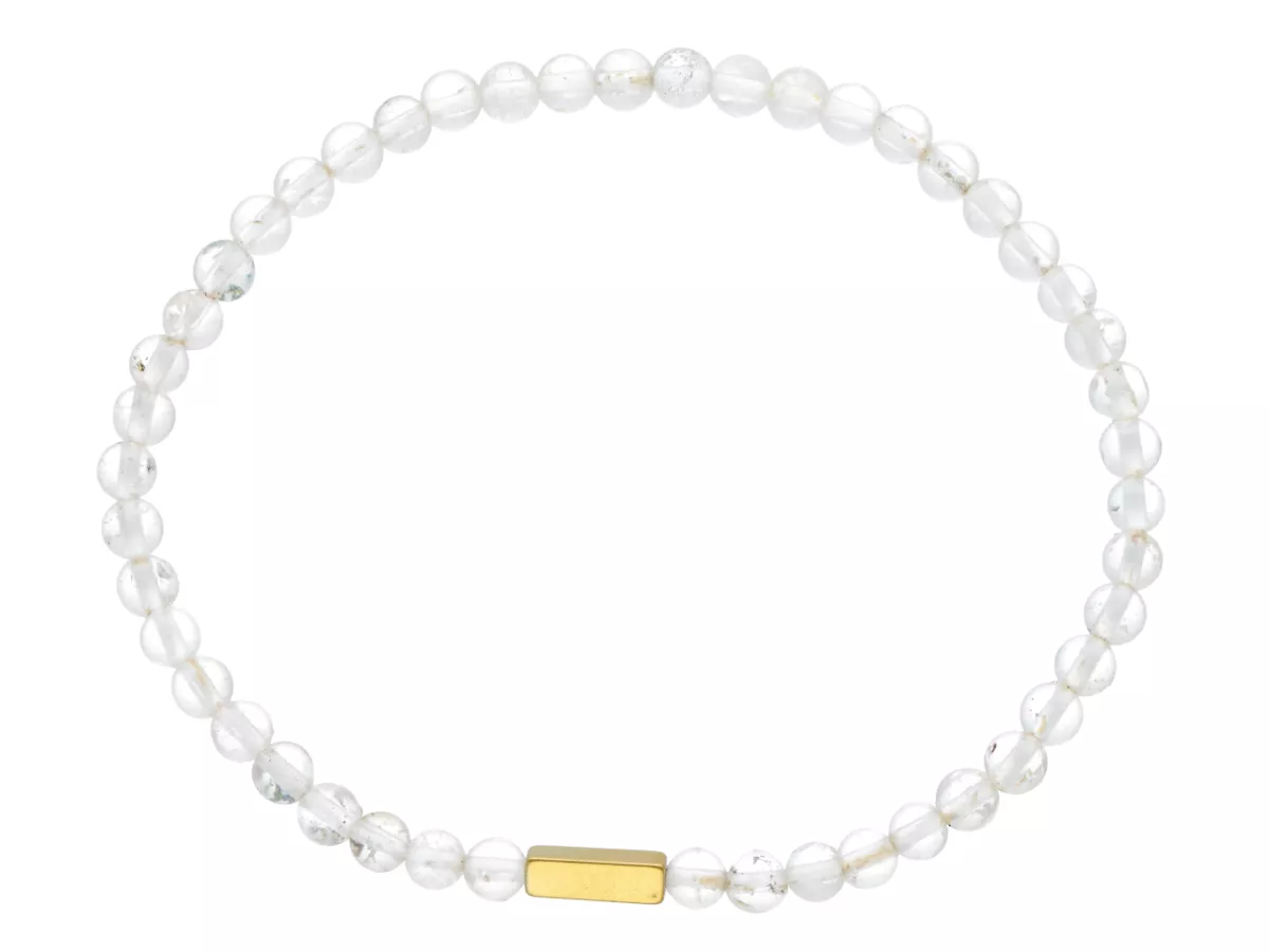 R4L51 BRANSOLETKA KRYSZTAŁ GÓRSKI KULE 5 mm