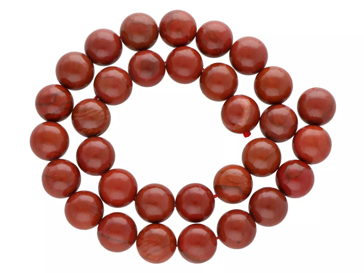 K7A10 JASPIS CZERWONY KULE 12 mm - 1 SZNUR