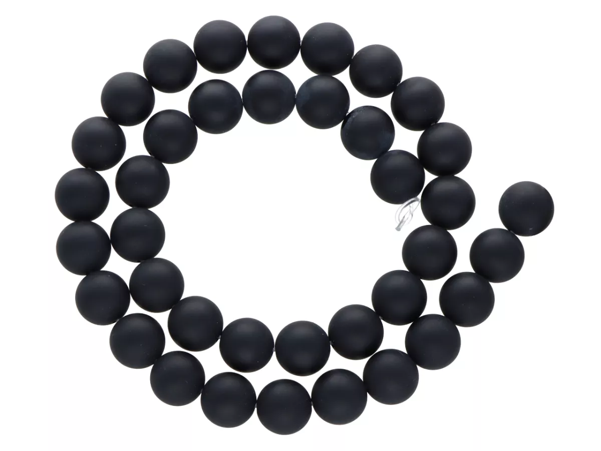 K6Y56 ONYKS LUX KULE MATOWE 10 mm - 1 SZNUR