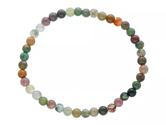 R4H46 BRANSOLETKA AGAT INDYJSKI KULE 4,5 mm