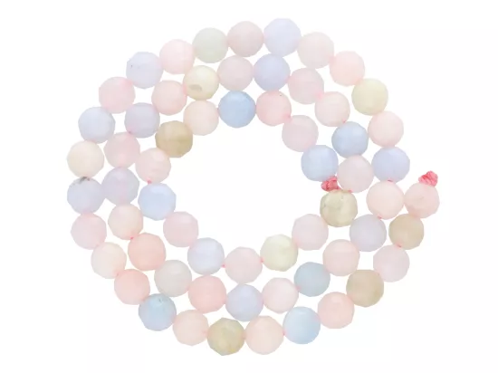 K7I02 MORGANIT KULE FASETOWANE 6 mm - 1 SZNUR