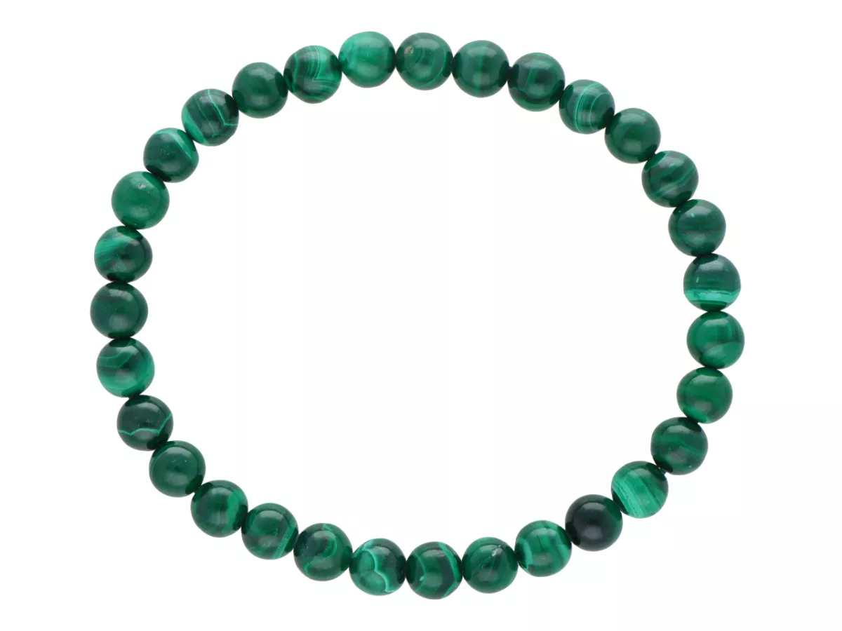 R5B99 BRANSOLETKA MALACHIT KULE 6,5 mm