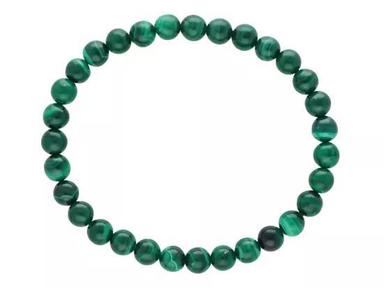 R5B99 BRANSOLETKA MALACHIT KULE 6,5 mm