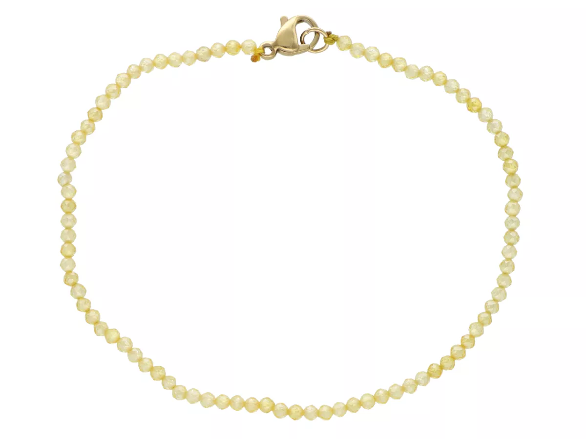 R3G35 BRANSOLETKA SZKLANA CYRKONIA KULE FASETOWANE 2 mm