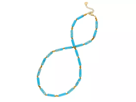 N3M77 NASZYJNIK JASPIS CESARSKI I HEMATYT