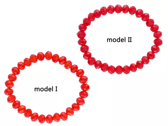 R1A58 BRANSOLETKA KRYSZTAŁKI 8 mm NA GUMCE