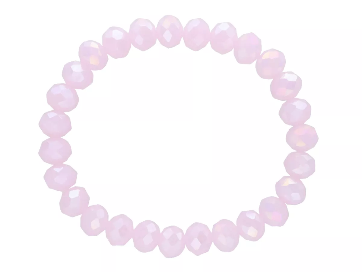 R3S55 BRANSOLETKA KRYSZTAŁKI 8 mm NA GUMCE