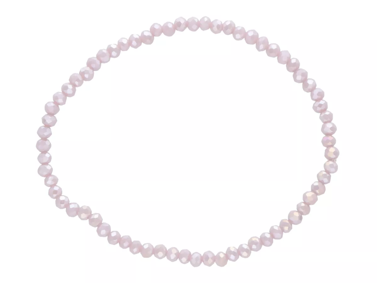 R4C34 BRANSOLETKA KRYSZTAŁKI 3,5 mm NA GUMCE