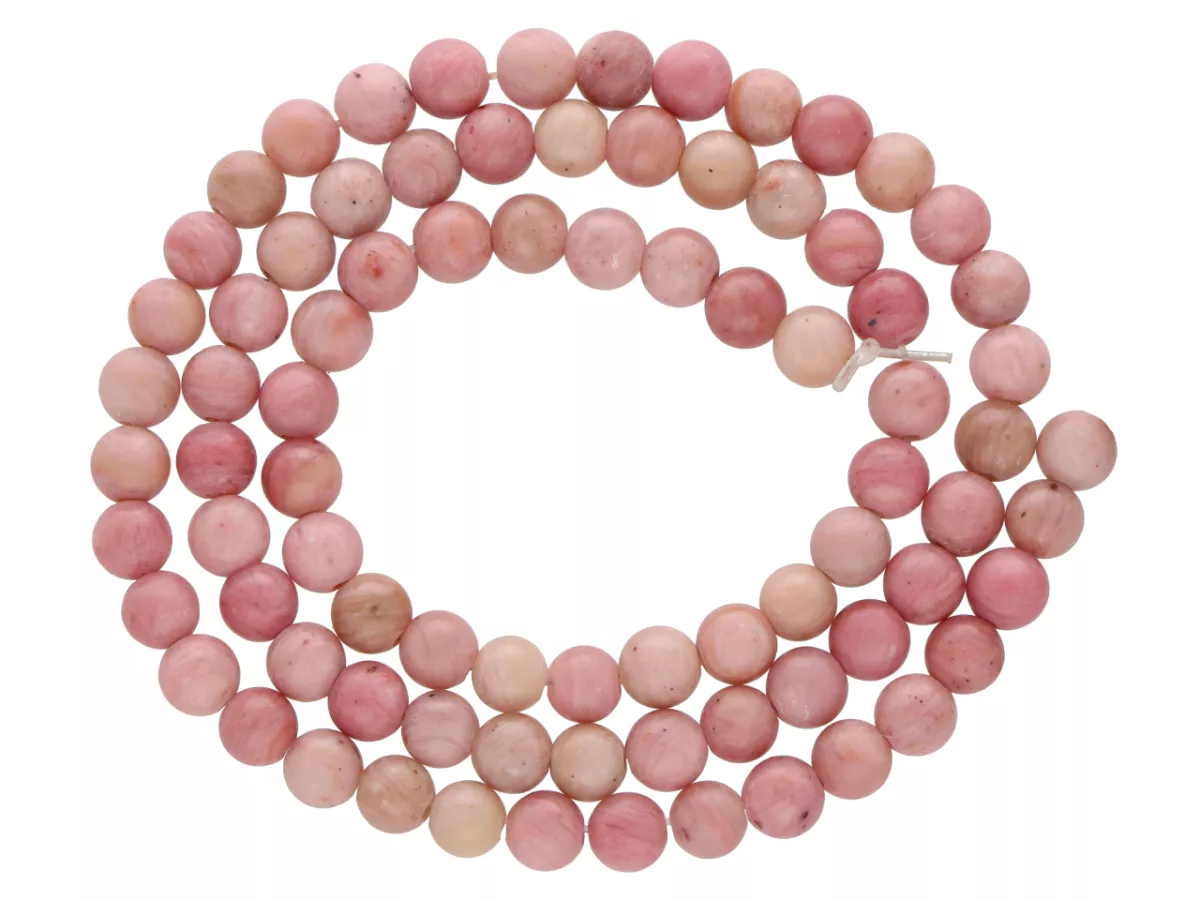 K6W36 RODONIT MATOWY KULE 5 mm - 1 SZNUR