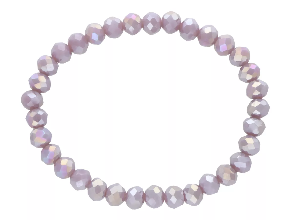 R4D02 BRANSOLETKA KRYSZTAŁKI 6 mm NA GUMCE