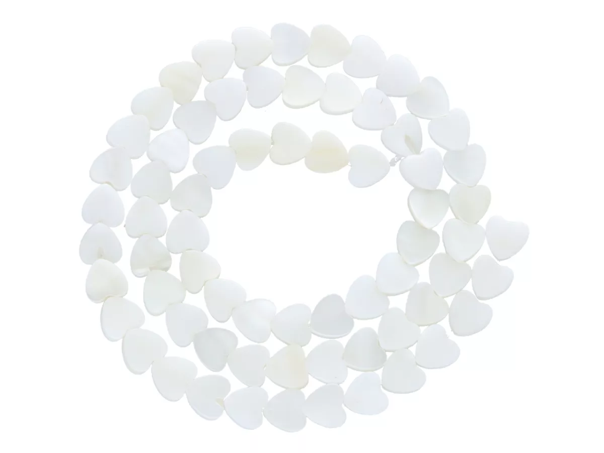 M1D43 MASA PERŁOWA LUX SERCE 7 mm - 1 SZNUR