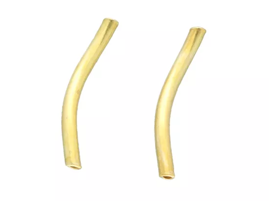 P3J14 RURKI FALA 15/1,5 mm SREBRO 925 POZŁACANE - 2 SZTUKI