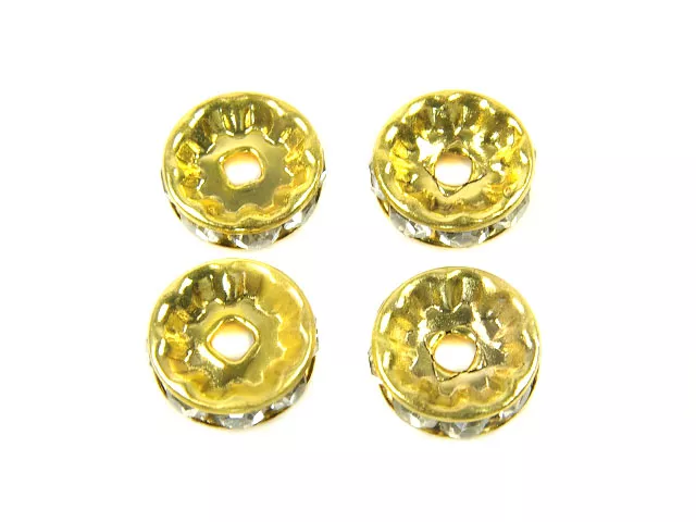 P4Z20 PRZEKŁADKI Z CYRKONIAMI 10 mm 2SZTUKI