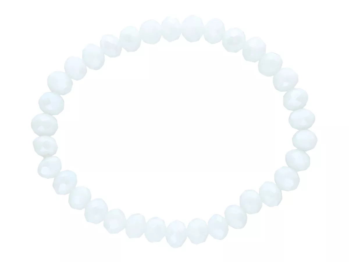 R4C97 BRANSOLETKA KRYSZTAŁKI 6 mm NA GUMCE