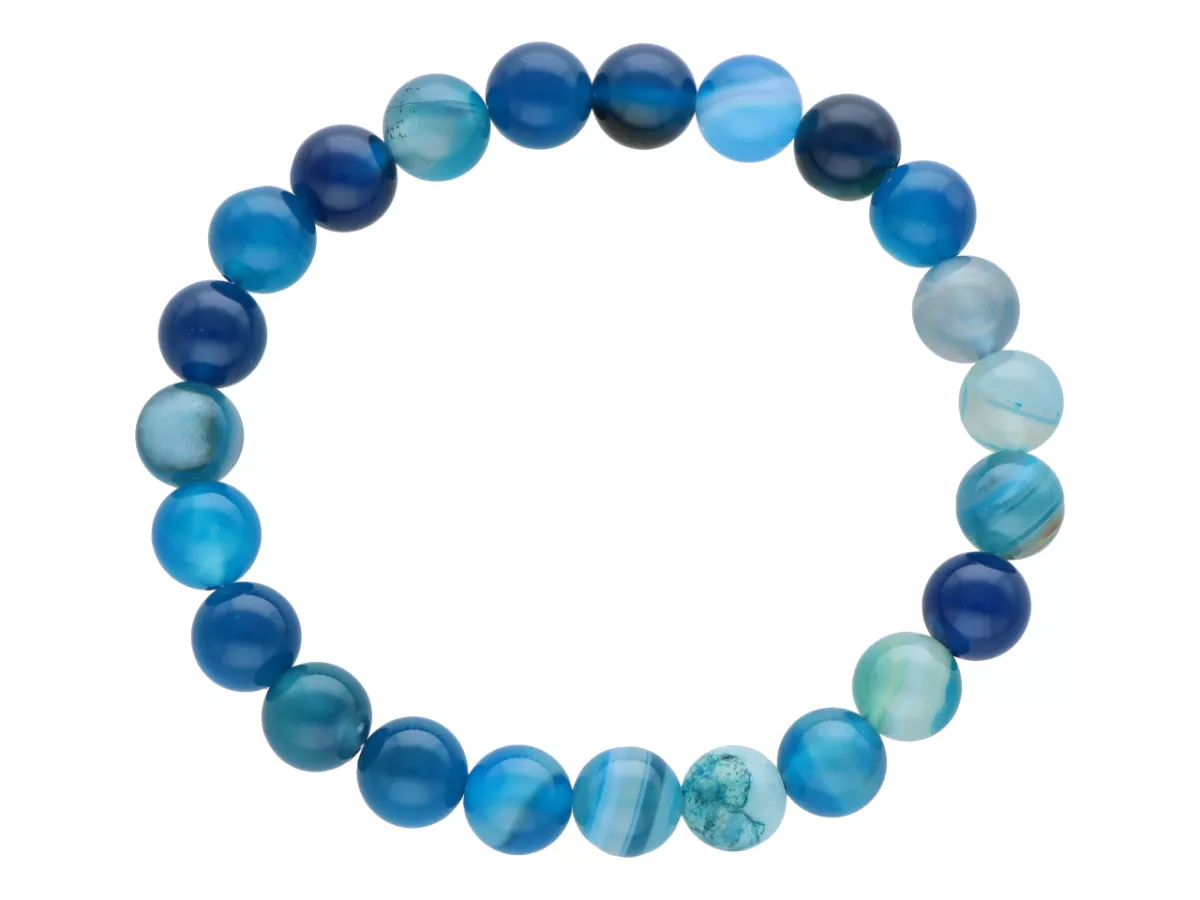 R4H79 BRANSOLETKA AGAT KULE 8 mm