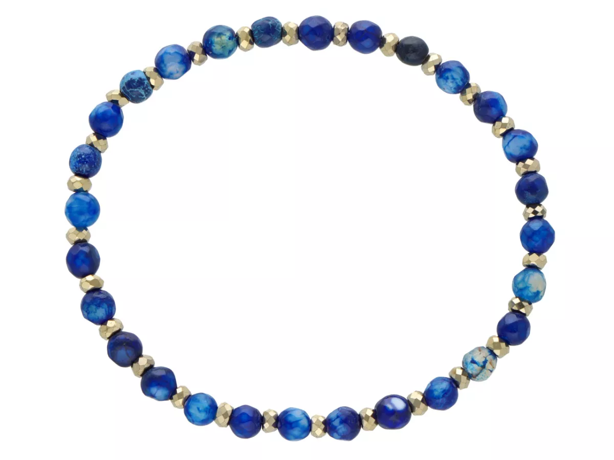 R5B01 BRANSOLETKA AGAT I HEMATYT