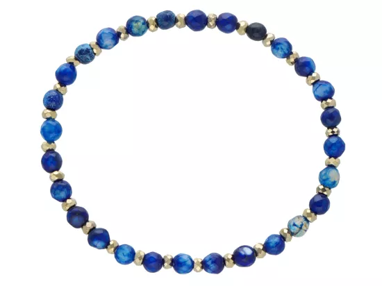 R5B01 BRANSOLETKA AGAT I HEMATYT