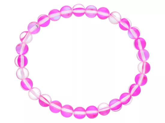 R4N20 BRANSOLETKA CYRKONIA SZKLANA POŁYSK KULE 6,5 mm