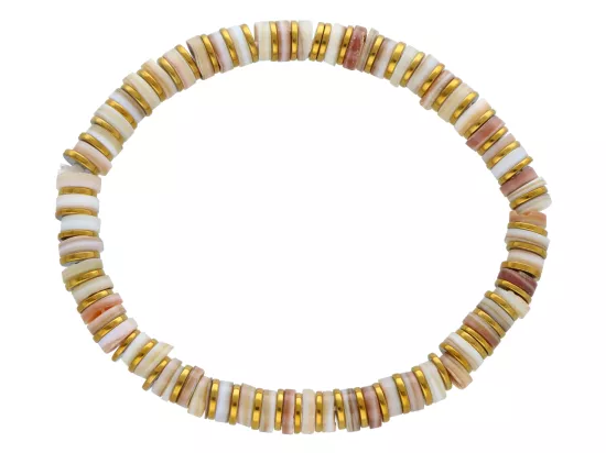 R4L47 BRANSOLETKA MASA PERŁOWA I HEMATYT