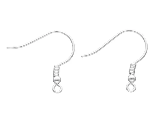 P3F90 BIGLE OTWARTE Z KULKĄ SREBRO 925 - 1 PARA