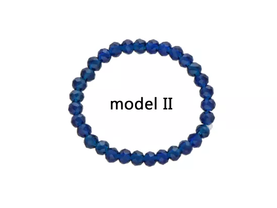 R3B82 PIERŚCIONEK SZAFIR NIEBIESKI KULE FASETOWANE 2 mm