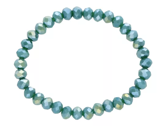 R4D01 BRANSOLETKA KRYSZTAŁKI 6 mm NA GUMCE