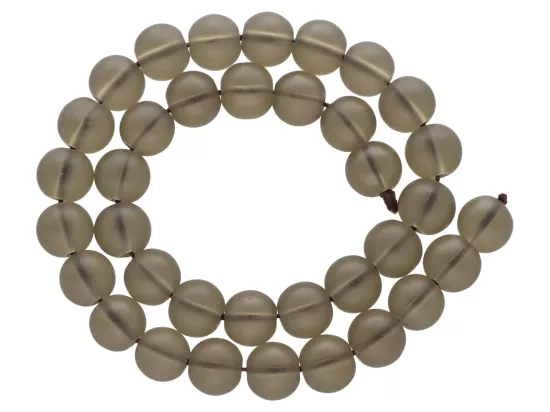 K5W54 KWARC DYMNY KULE MATOWE 10 mm 1 SZNUR