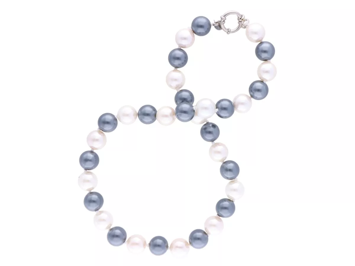 N2J93 NASZYJNIK PERŁA MAJORKA