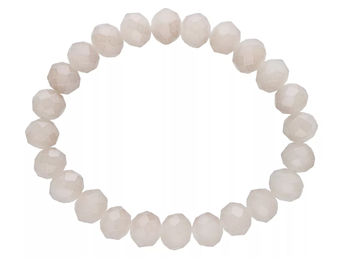 R2J63 BRANSOLETKA KRYSZTAŁKI 10 mm NA GUMCE