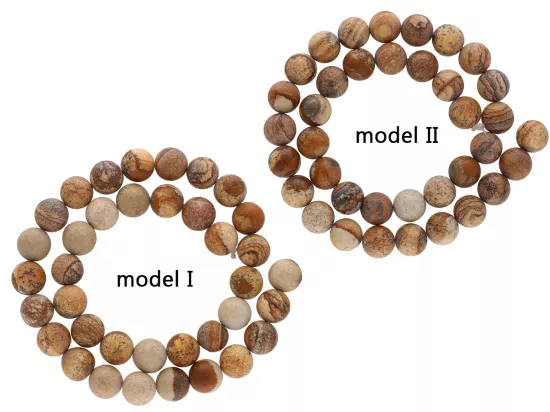 K6P50 JASPIS OBRAZKOWY MATOWY KULE 10 mm - 1 SZNUR