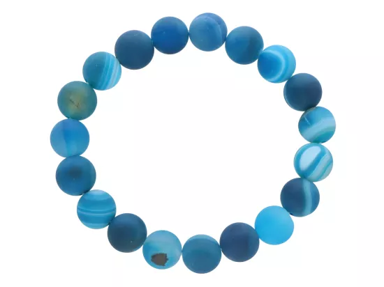 R4H74 BRANSOLETKA AGAT MATOWY KULE 10 mm