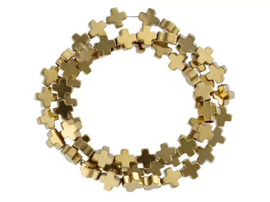 K6R49H HEMATYT KRZYŻYKI 6/6 mm - 5 SZNURÓW - ZESTAW