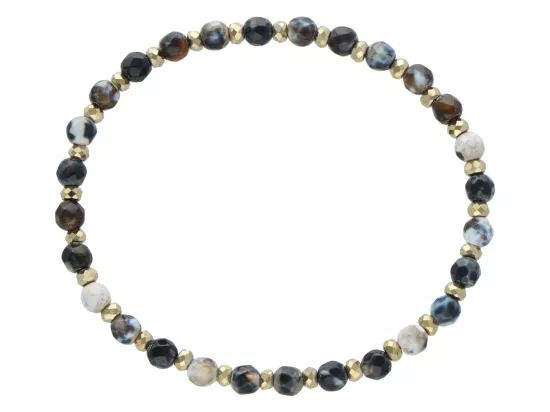 R5B00 BRANSOLETKA AGAT I HEMATYT