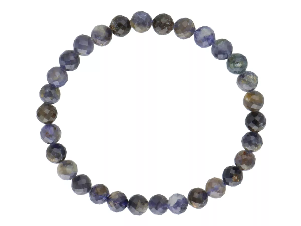 R4I69 BRANSOLETKA IOLITE KULE FASETOWANE 6,5 mm