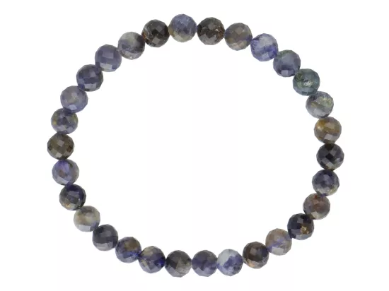 R4I69 BRANSOLETKA IOLITE KULE FASETOWANE 6,5 mm