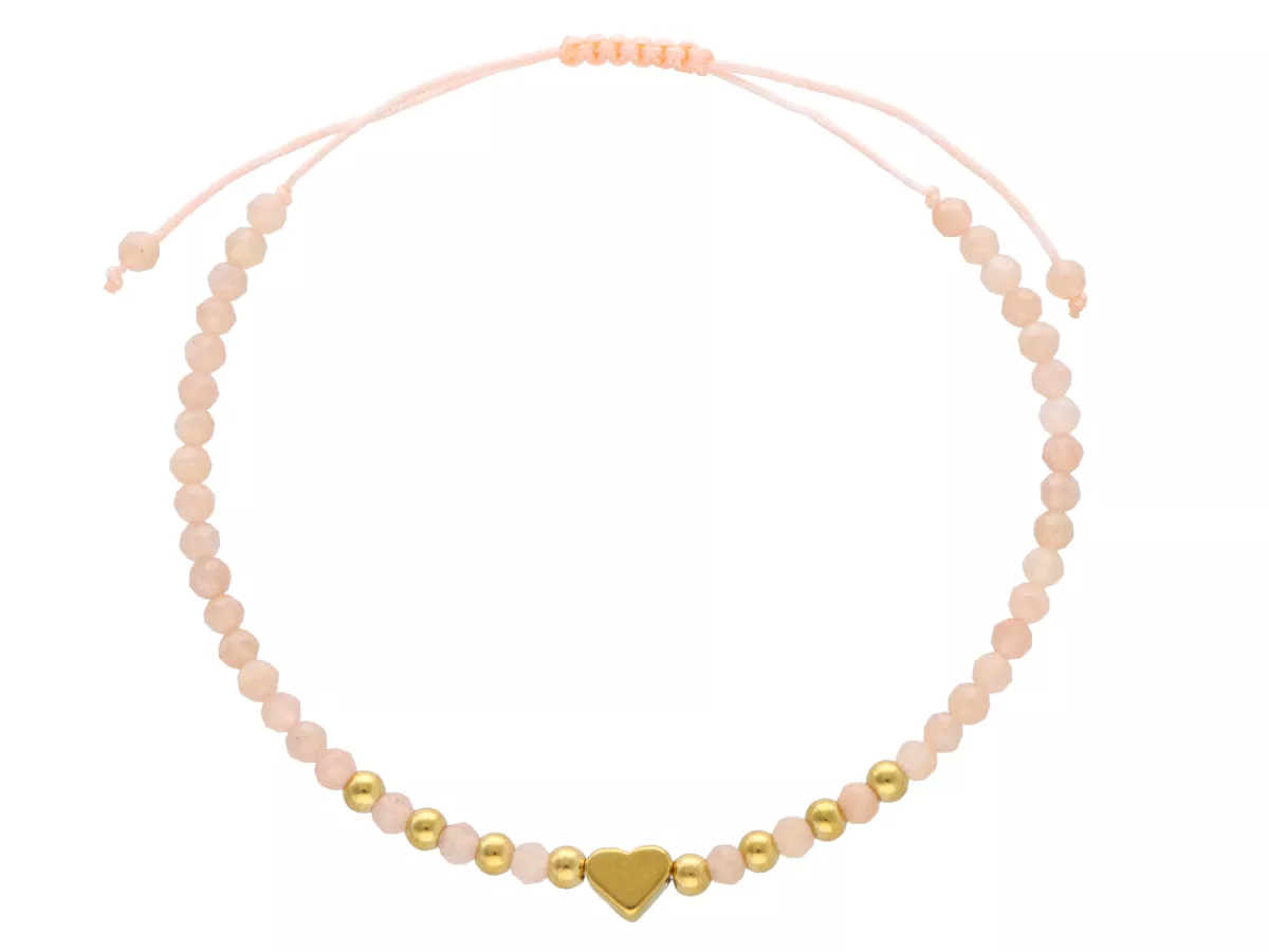 R4S12 BRANSOLETKA SHAMBALLA KAMIEŃ SŁONECZNY I STAL CHIRURGICZNA