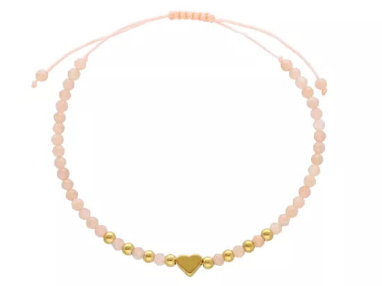 R4S12 BRANSOLETKA SHAMBALLA KAMIEŃ SŁONECZNY I STAL CHIRURGICZNA