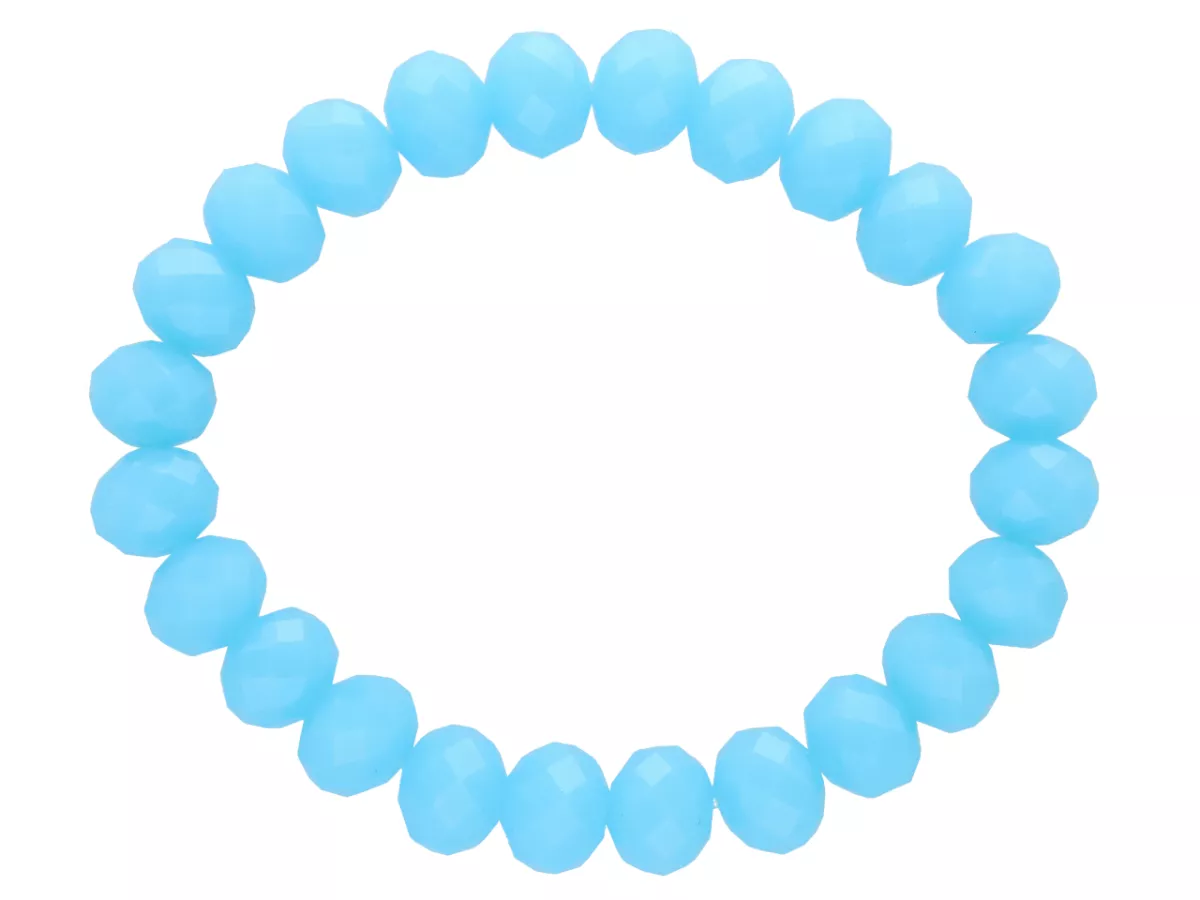 R2G46 BRANSOLETKA KRYSZTAŁKI 10 mm NA GUMCE