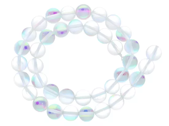 K5Y29 CYRKONIA SZKLANA KULE OPAL. 10 mm