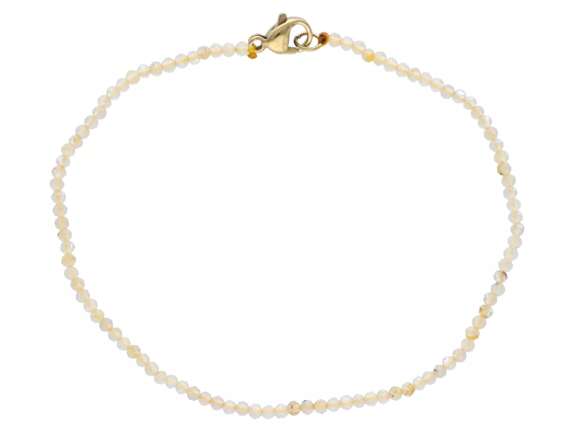 R3G30 BRANSOLETKA SZKLANA CYRKONIA KULE FASETOWANE 2 mm