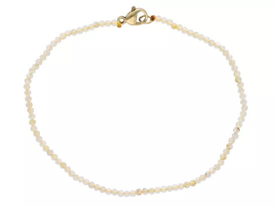 R3G30 BRANSOLETKA SZKLANA CYRKONIA KULE FASETOWANE 2 mm