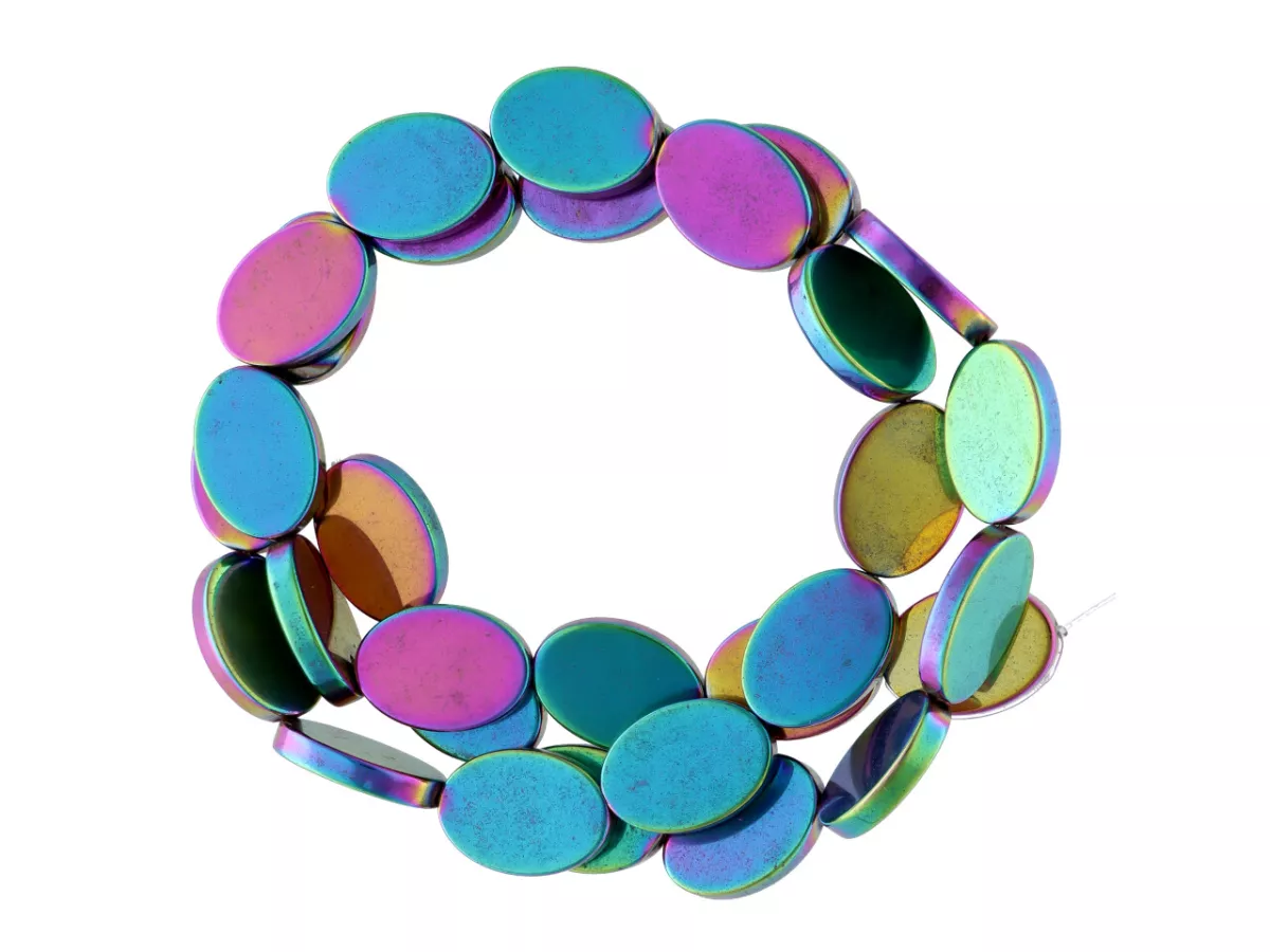 K6T74 HEMATYT OWALE 9.5/13.5 mm 1 SZNUR