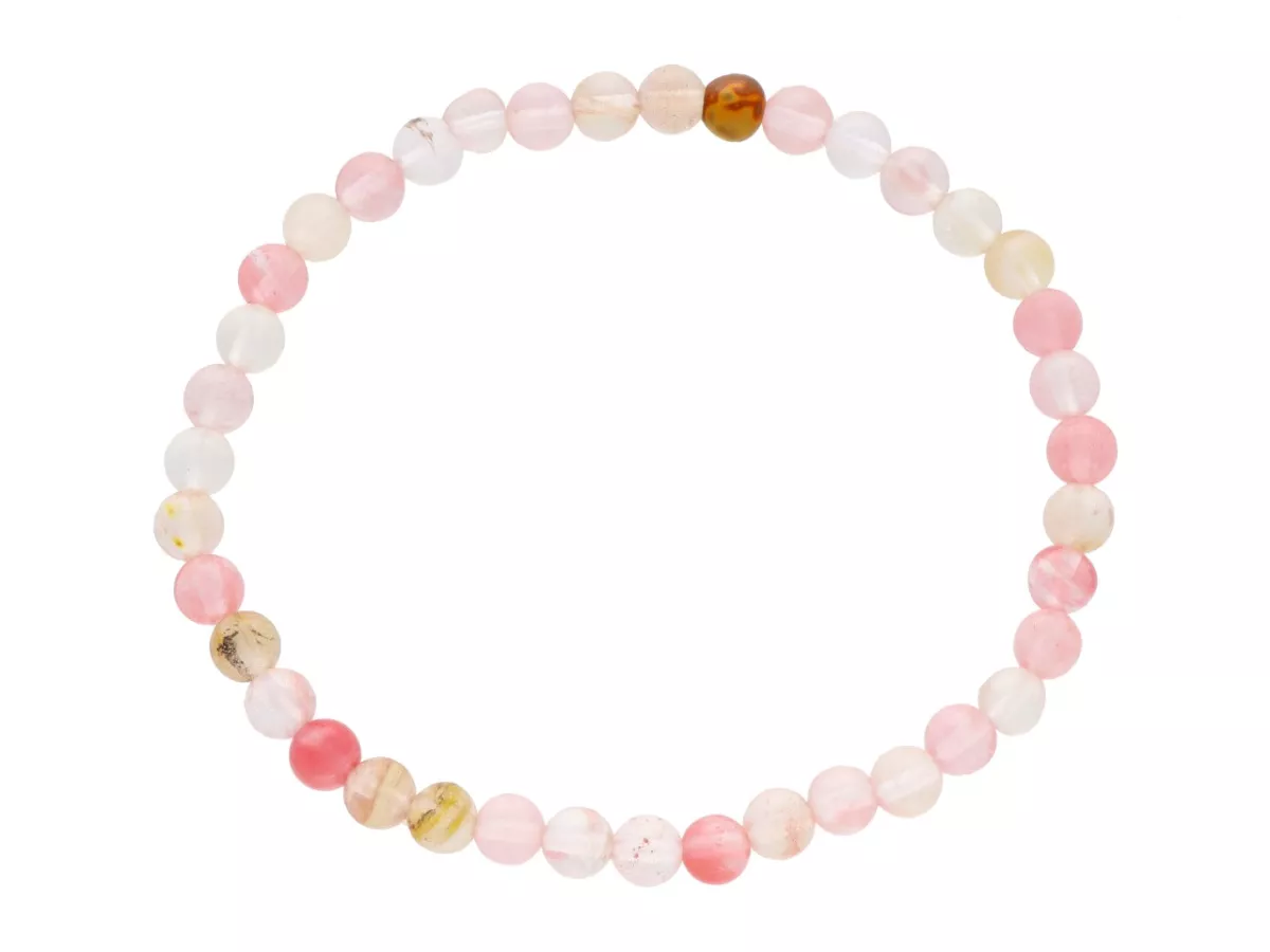 R4E37 BRANSOLETKA KWARC ARBUZI KULE 4,5 mm