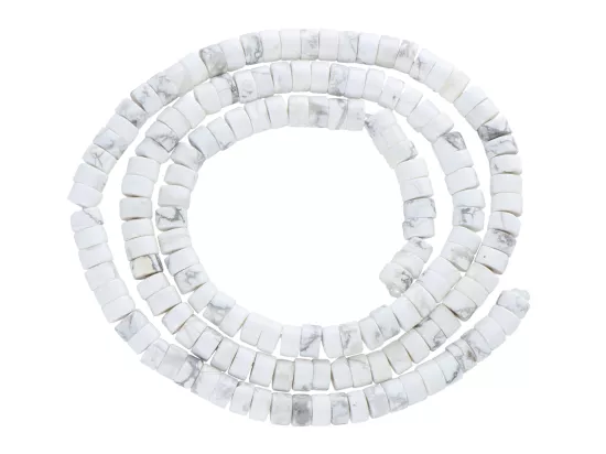 K7H02 BIAŁY TURKUS WALEC 4,5 mm - 1 SZNUR