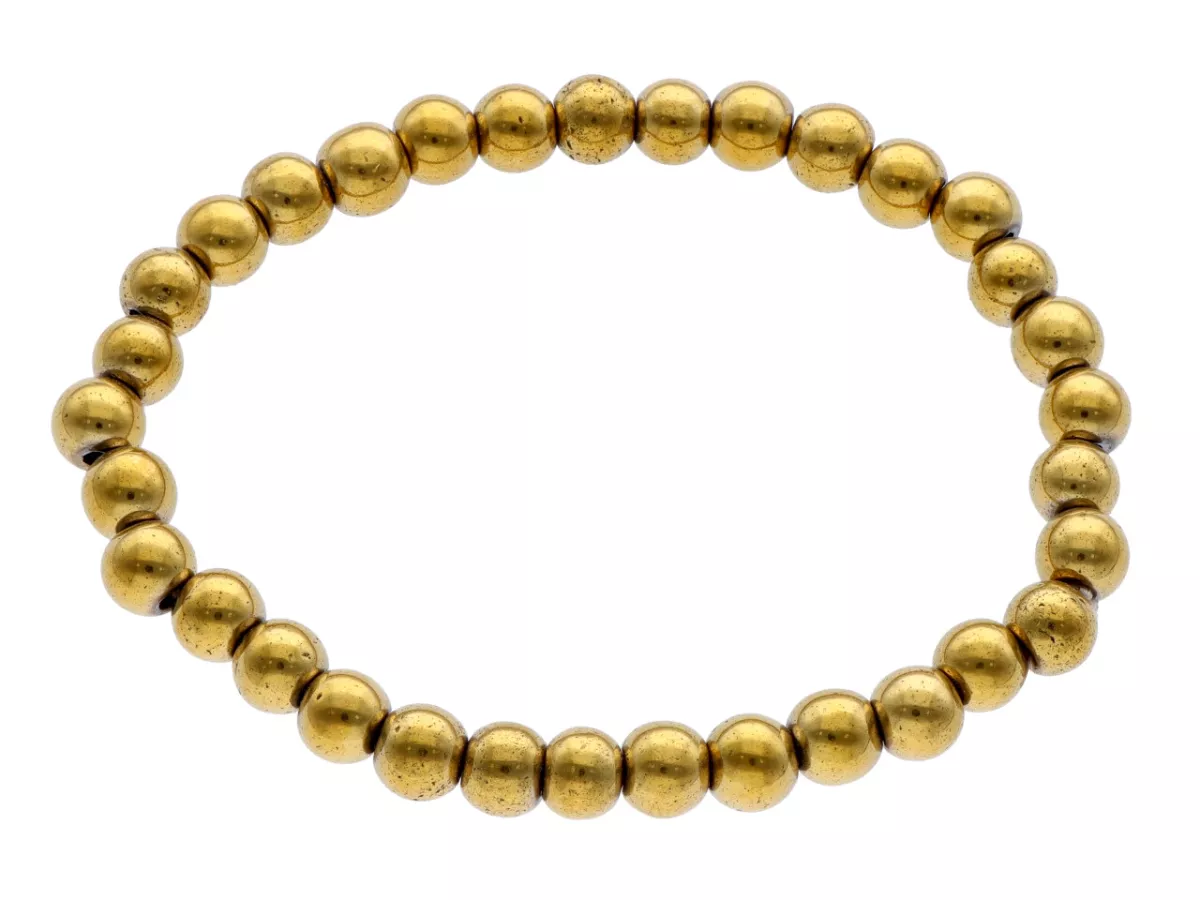 R2F77 BRANSOLETKA HEMATYT KULE 6 mm