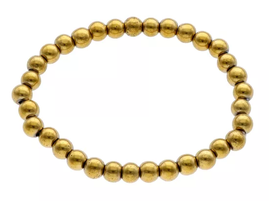 R2F77 BRANSOLETKA HEMATYT KULE 6 mm