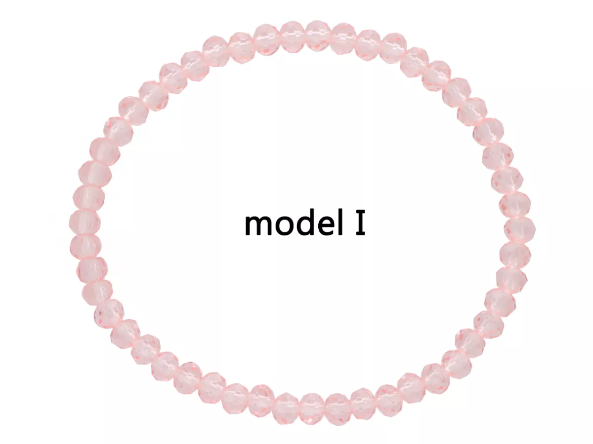 R1O91 BRANSOLETKA KRYSZTAŁKI 4 mm NA GUMCE