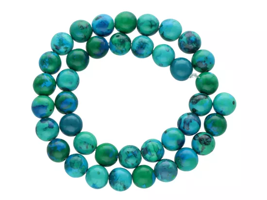 K5Y98 CHRYZOKOLA KULE 10 mm - 1 SZNUR