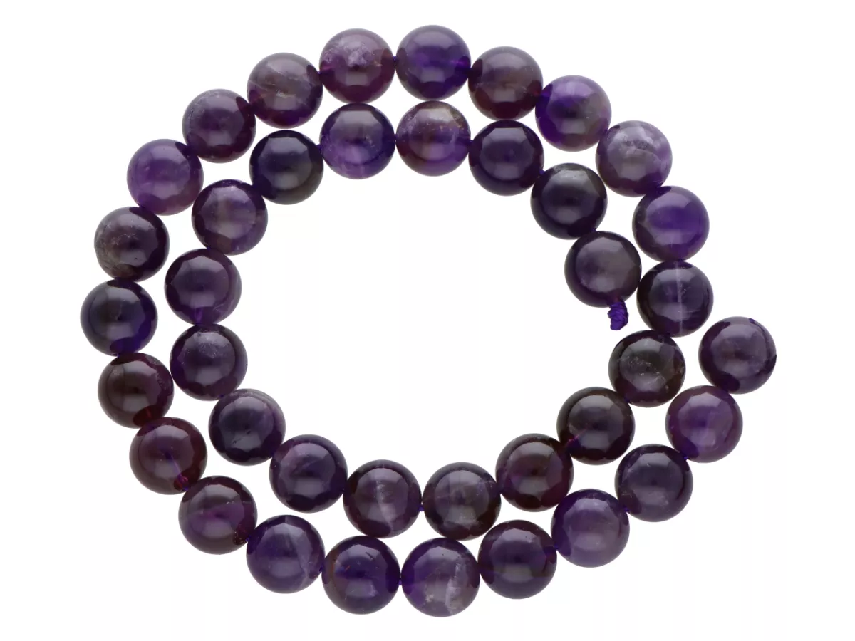 K6K95 AMETYST KULE 10 mm 1 SZNUR