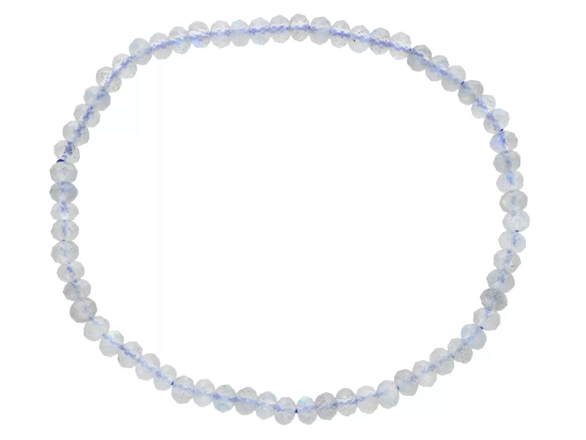 R5C34 BRANSOLETKA LABRADORYT OPONKI FASETOWANE 4 mm